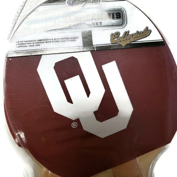 Franklin NCAA Oklahoma Sooners Ping Pong Paddles Table Tennis Paddle Set - Picture 2 of 3